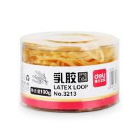 得力(deli) 3213 办公耐用 弹力乳胶圈/橡皮筋/橡胶圈/牛 皮筋 100g/筒