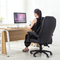 伯力斯 电脑椅 真牛皮可躺老板椅人体工学办公椅家用转椅子头层牛皮 MD-002