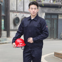 佰益 防酸碱工作服套装 实验室化工厂耐腐蚀透气耐磨工装 BY-DF-6013 藏青色 XXL