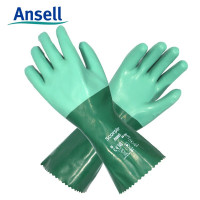 安思尔 08-354氯丁橡胶手套 耐酸碱溶剂防化加长工作防滑手套 1付 L