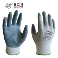 赛立特安全 N10500 涤纶针织丁腈涂掌工作手套 灰色 8码 1打