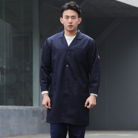 佰益 防静电防酸碱双防大褂 实验室化工电子厂工作服 BY-SF-1201 藏青色 XL