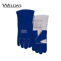 WELDAS威特仕 电焊手套 防火线防火耐磨隔热 牛皮焊接手套 10-2087 L
