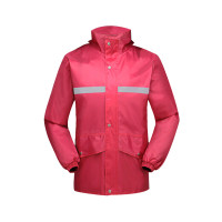 谋福CNMF 新款女式雨衣防护分体雨衣套装 安保人员雨衣防水雨衣制服(女装酒红款) L165(160-165)1149