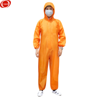 谋福CNMF多功能连体防护服防尘服防雨服防水劳保带帽工作服粉末喷漆工业清洗防化服 橙色2XL-180 8020