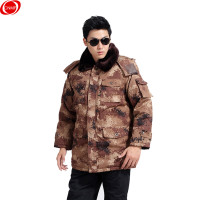 谋福(CNMF)男女款07迷彩作训大衣 户外防寒耐磨保暖迷彩大衣棉衣棉服 防寒服(荒漠迷彩-175)9657