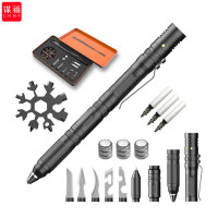 谋福(CNMF)401 多功能战术笔手电破窗锤户外工具自卫开瓶器螺丝刀(多功能战术笔手电破窗锤)