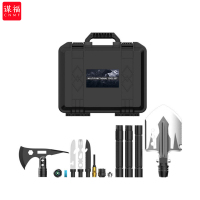 谋福(CNMF)386 工兵铲多功能套装户外用品edc便携军折叠兵工铲装备野营露营工具(工兵铲多功能套装F4)