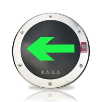 谋福(CNMF)11522不锈钢埋地消防应急指示灯 疏散通道安全标志灯具(地面嵌入式指示灯 圆形220V款)