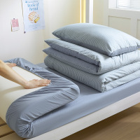 欧帝雅 ODY-BT-017 0.9m床笠三件套 [床笠90*200被套150*200枕套] 半夏浅兰 单位:件