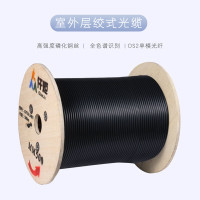 仟炬QJGL-W30B52DPE-08BK 层绞式室外8芯铠装光缆,单模G.652D,PE护套,黑色/米