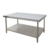 海花(haihua) 加厚不锈钢工作台双层厨房操作台置物架商用打荷台