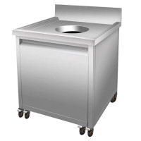 海花 收残柜不锈钢收残车收食厨余餐厅食堂残食垃圾泔水回收餐车