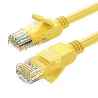 Hittery 超五类网线RJ45千兆八芯双绞网络跳线 CAT5e监控网线 NW103 3米 黄色(单位:条)