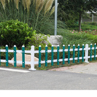 京采优选 pvc草坪护栏 塑钢围栏 绿化带栅栏 户外社区公园花坛篱笆室外栏杆40CM高 5件/组(单位:组)