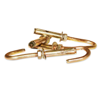 京工京采 拉爆钩 国标膨胀勾 拉爆螺丝吊钩螺栓彩锌挂钩电带勾 M6*80 200个/包 (单位:包)