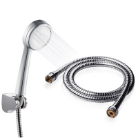 美瑞欧 手持花洒套装淋浴增压花洒喷头底座软管组合 M-HS201三件套(单位:套)