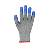 美瑞欧 掌浸胶手套 浸胶手套防滑带胶半胶线胶皱纹防滑工地耐磨挂胶乳胶劳保手套 100副/组(单位:组)