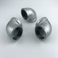 Hittery 铁弯头双头内丝镀锌弯头 玛钢材质 90° DN50 2寸 12个/组(单位:组)