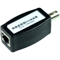 艾克心 视频电缆EOC转换器同轴转IP 连接IPC和NVR ECA-11N-R00-10M 10m网速 黑色(单位:个)