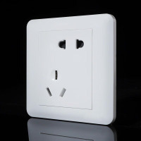 汇特益 86型暗装电源开关 错位五孔插座 10A 白色 10个/组(单位:组)