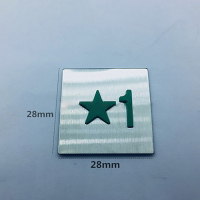 汇特益 电梯配件不锈钢按钮凸起字贴片 方形字片 28*28mm 30个/组(单位:组)