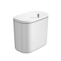 艾克心 夹缝带盖壁挂垃圾桶 厨房挂式卫生桶 厕所专用桶果皮箱 挂式 5个/组 (单位:组)