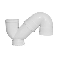 艾克心 排水防臭弯头防反溢沉水弯头 S型存水弯头带检查口 PVC75 10个/组(单位:组)