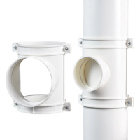 汇特益 pvc排水管抱箍式补漏三通 管卡式开口三通 160转160 10个/组(单位:组)