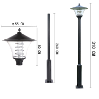 汇特益 庭院灯 灯头二 总高310cm 含灯杆 不含安装(单位:个)