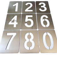 汇特益 锌铁板镂空喷漆 模板 厚度0.6mm 6*3cm 定制件 数字:0-9 10个/套(单位:套)