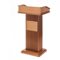 美瑞欧 迎宾台演讲台发言台 201不锈钢 金色[YT-66玫瑰金] 标厚0.8 定制单色logo 货期2天(单位:个)