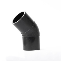 艾克心 PE管材管件 hdpe对接弯头 45度弯 pe对焊45°弯头 斜弯管道接头 L160 5个/组(单位:组)