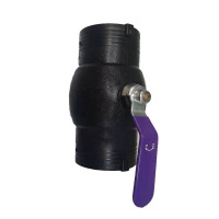 艾克心 HDPE给水管件电熔热熔球阀 大流量开关阀 门手柄球阀配件 pe电熔钢芯球阀 DN160 2个/组 (单位:组)