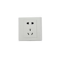 汇特益 插座面板 一联二极三极插座 5孔 白色 10A 250V~NEW7-W11100A 10个/组(单位:组)