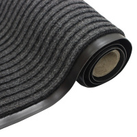 美瑞欧 PVC双条纹防滑地毯 灰色 165*328cm 厚度7mm 四周带黑边 定制(单位:张)货期3天