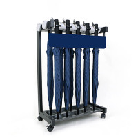 汇特益 带锁雨伞架 10头 含10把23寸直柄伞/套 含广告牌 含定制单色logo费用 定制 货期4天(单位:个)