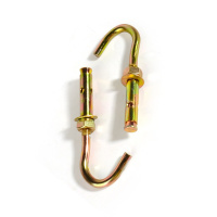 Hittery 膨胀钩子拉爆爆炸螺丝带钩灯钩吊顶铁灯笼挂勾国标M8膨胀钩 20支/包 (单位:包)