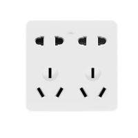 奥托多尔 家用86型暗装大间距十孔插座 10孔 白色 双五孔面板 10个/组(单位:组)