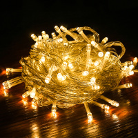 汇特益 led小彩灯闪灯串灯满天星 暖白 插电款—20米200灯(单位:卷)