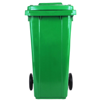 艾克心 环卫翻盖垃圾桶 730*580*1070mm 绿色 定制logo (单位:个)
