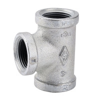 艾克心 镀锌三通正三通内丝扣等径三通消防水暖铸铁接头 6分DN20 国标加厚 10个/组(单位:组)