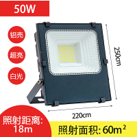 汇特益 led投光灯户外防水超亮泛光灯射灯工程防雷灯 超亮加厚纳米工程款50W白光(单位:个)