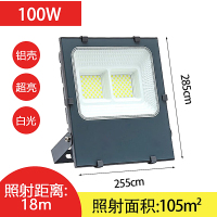 汇特益 led投光灯户外防水超亮泛光灯射灯工程防雷灯 超亮加厚纳米工程款100W白光(单位:个)