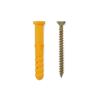 Hittery 小黄鱼尼龙塑料膨胀管 M6*60 彩锌 100个/包(单位:包)