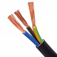 Hittery 电缆 黑色护套线3芯ZC-RVV 3*2.5平方国标铜芯软电源线 100米/卷(单位:卷)