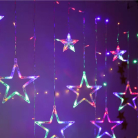 奥托多尔 LED灯串 彩色[星星款]]3.5米 [太阳能遥控+USB充电蓄电两用款]加亮室内(单位:条)