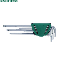 世达(SATA) 9件加长球头内六角扳手组套 六角匙内六方 09105(单位:套)货期4天