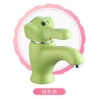 艾克心 陶瓷洗手盆台盆大象冷热水龙头 绿色冷热龙头(单位:个)