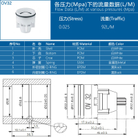 汇特益 塑料止回阀芯 OV32 DN32 工作压力范围0.04-1.4MPA 10个/组 (单位:组)
